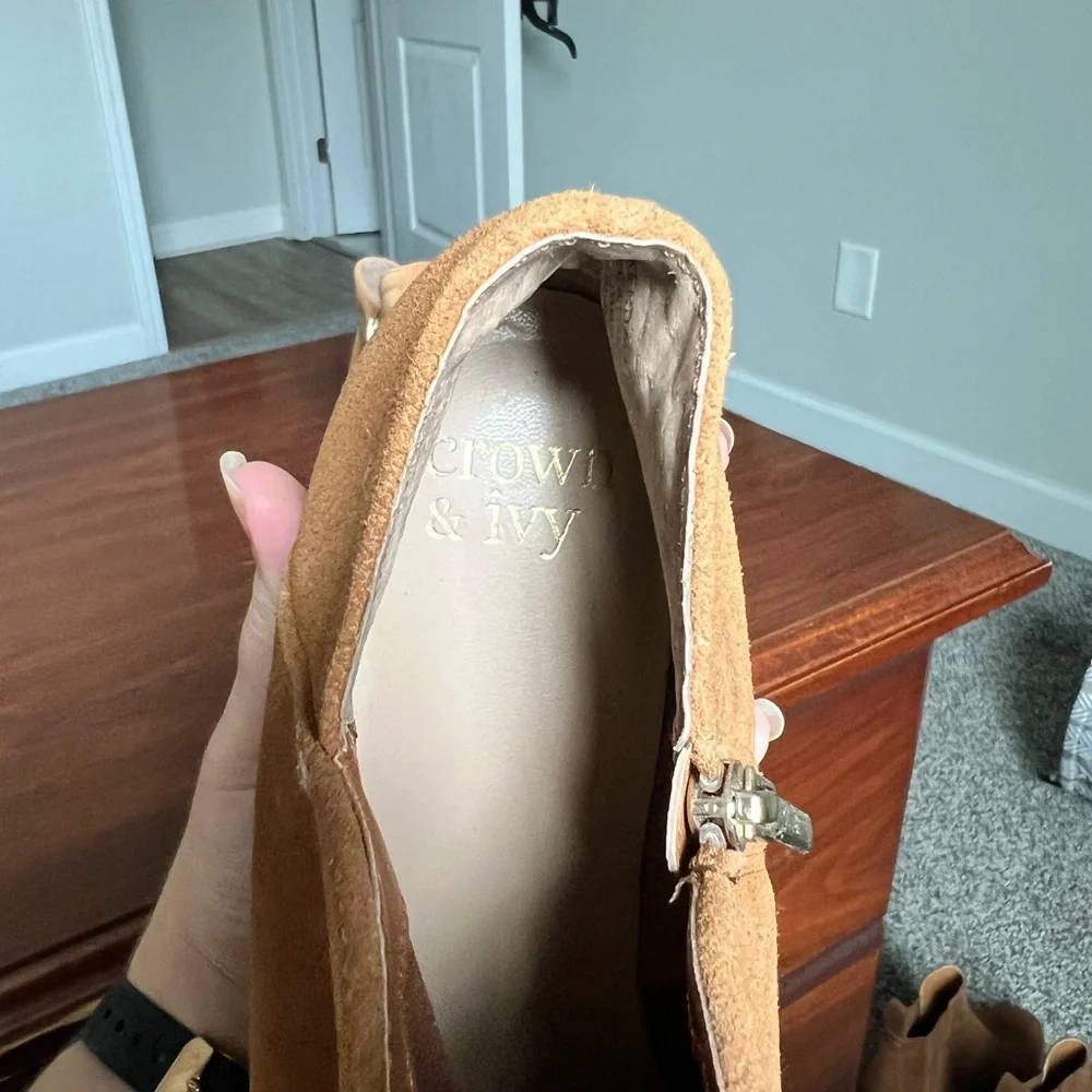 Crown & ivy | brown ankle boots - 9.5